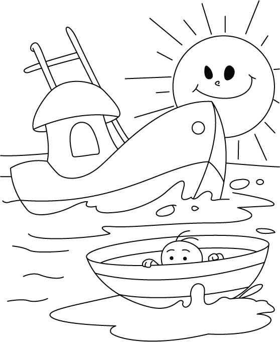 558x680 Printable Boat Coloring Pages