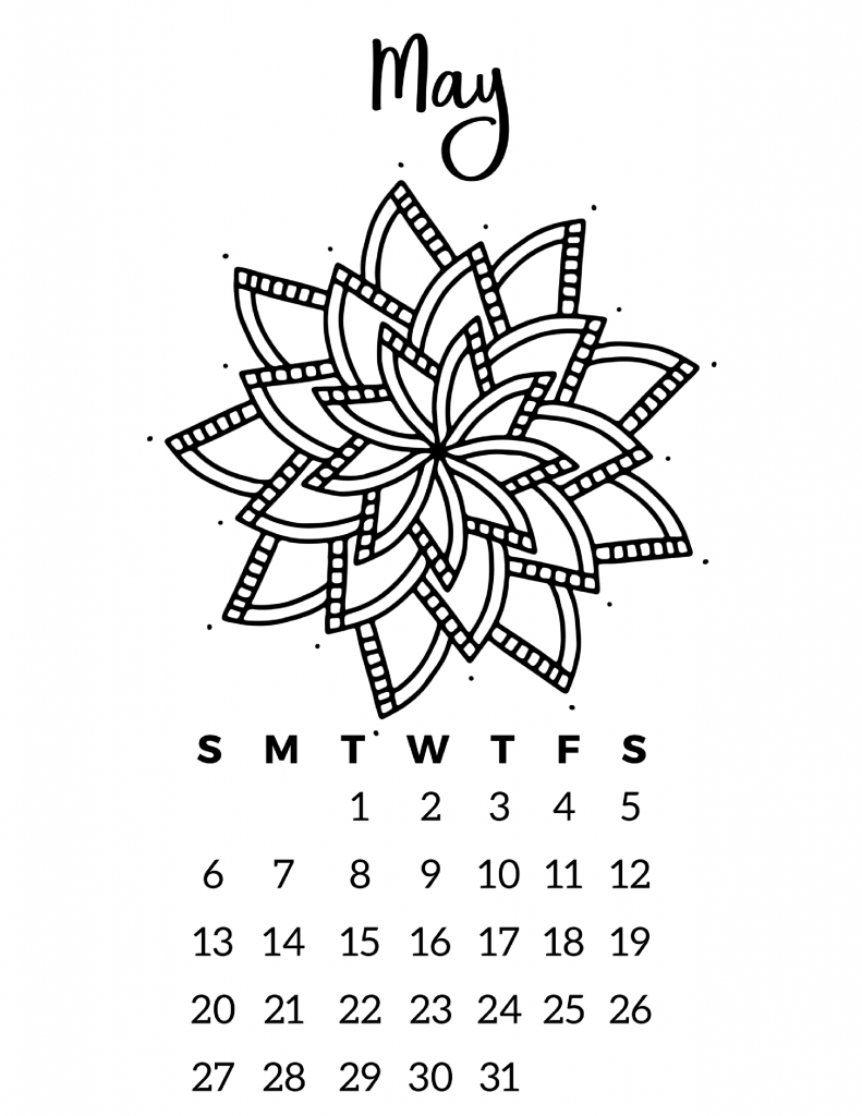 791x1024 Free Printable Calendar Mandala Coloring Pages Free