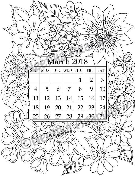 570x738 March Coloring Page
