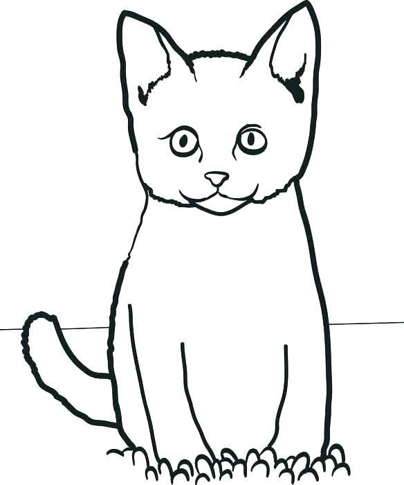 584x700 Hello Coloring Pages Cat Coloring Pages For Kids Cat Coloring