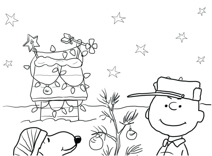 827x609 Charlie Brown Christmas Coloring Pages Free Printable Charlie