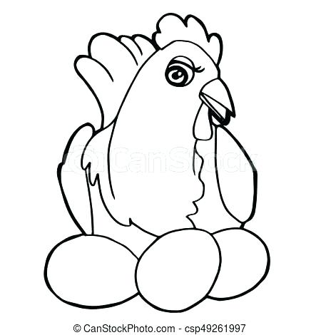 450x470 Chicken Coloring Pages Cartoon Cute Chicken Coloring Page Drawing
