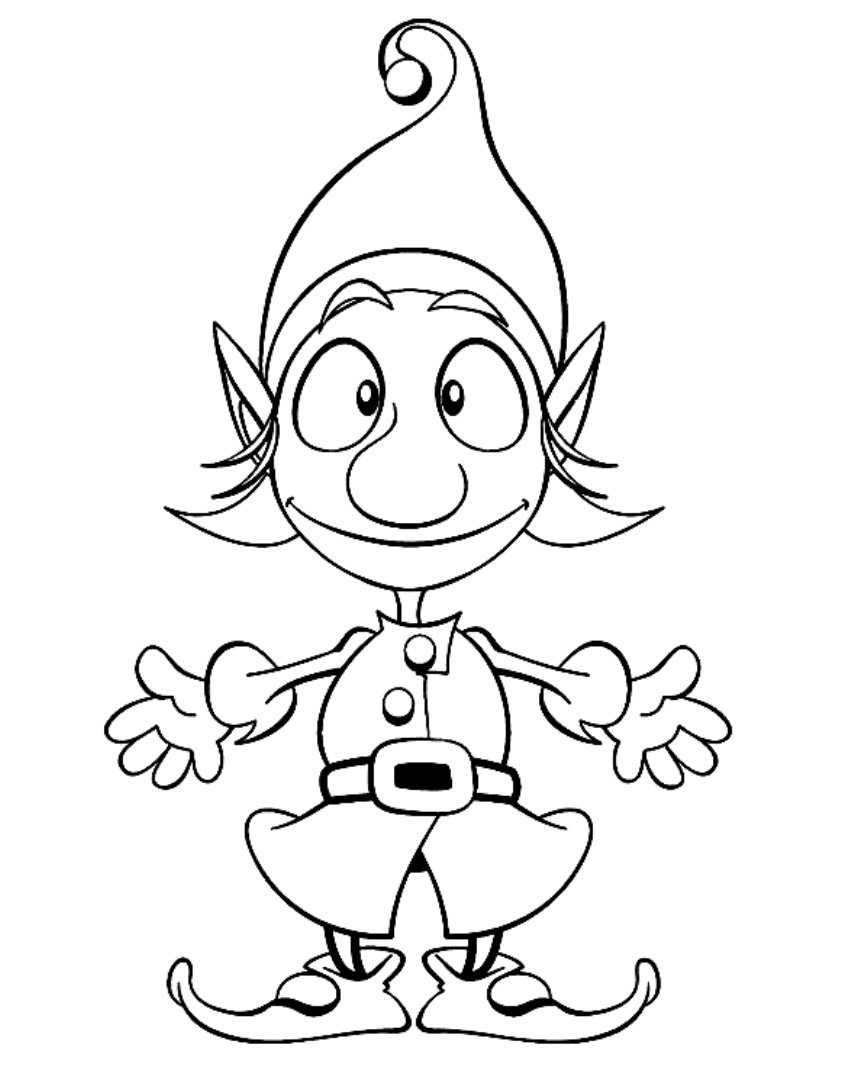 841x1086 Elf Coloring Pages
