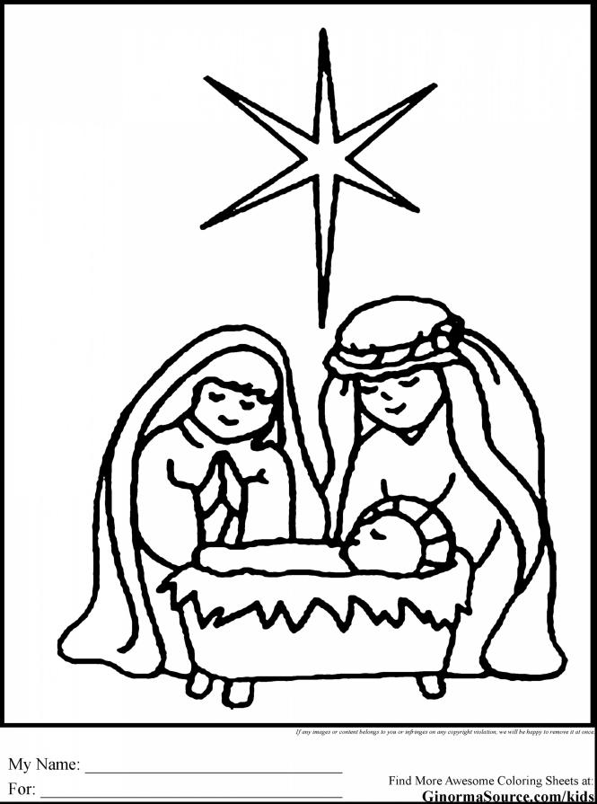 665x895 Christmas Nativity Coloring Pages To Pri On Christmas Sunday