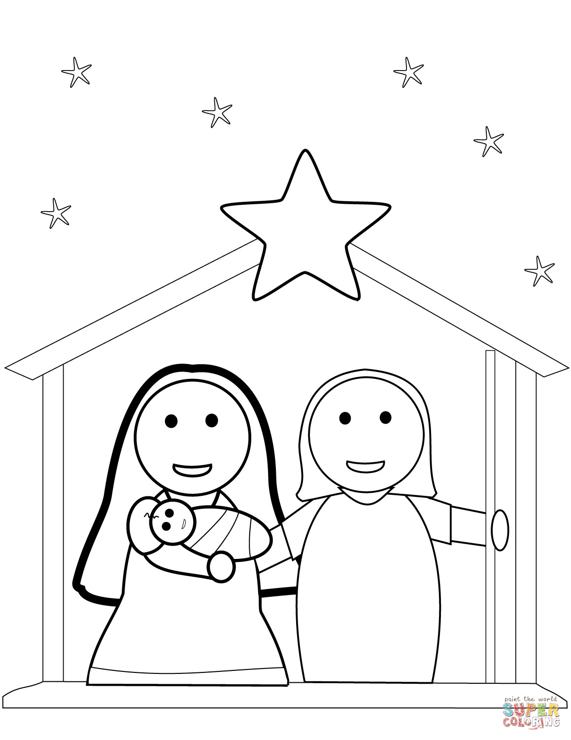 Printable Christmas Nativity Coloring - Printable Christmas Nativity Coloring Pages 20 