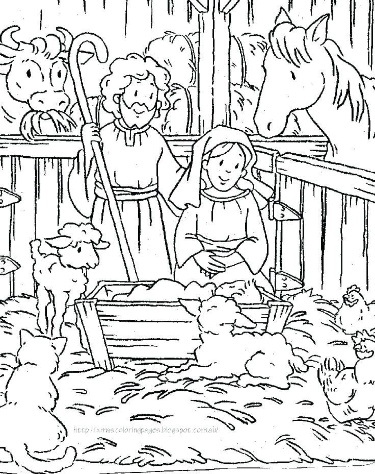 736x928 Free Printable Nativity Coloring Pages Nativity Coloring Page
