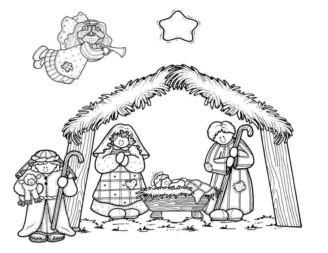1056x816 Nativity Color Sheets