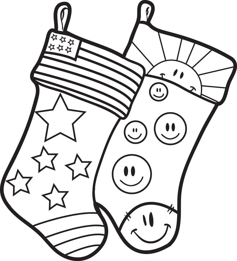 930x1024 Free Printable Christmas Stockings Coloring Page For Kids