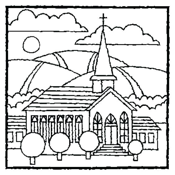 564x564 Church Coloring Page Church Coloring Pages To Print Printable