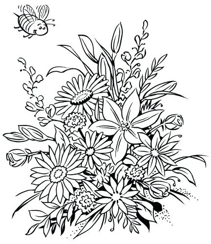 432x500 Coloring Book Flowers Printable Flower Coloring Pages For Girls