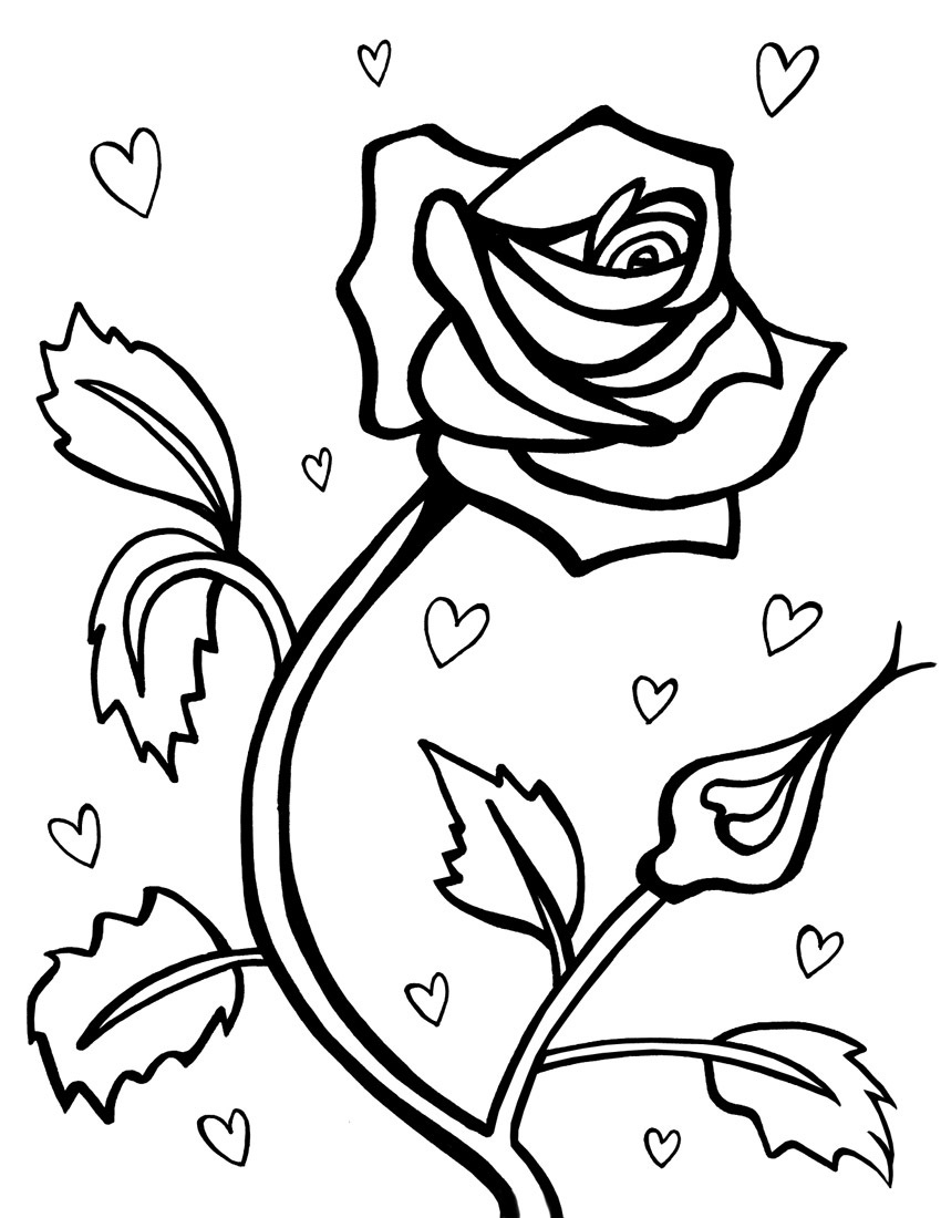 850x1100 Luxury Coloring Pages Of Roses For Your Books