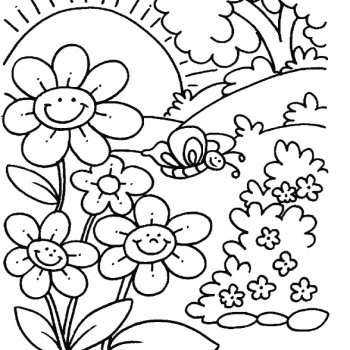 350x350 Spring Printable Coloring Pages