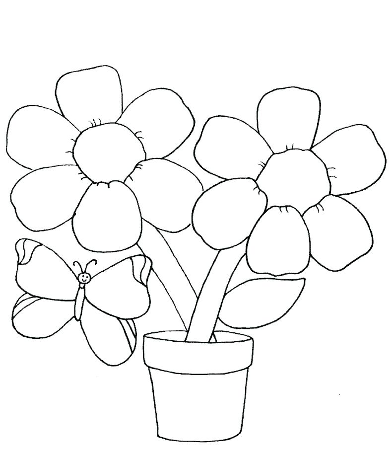 790x922 Coloring Pages Flowers Printable Printable Flower Coloring Pages