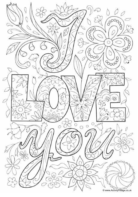 460x654 Printable Coloring Pages For Adults Love Printable Menu