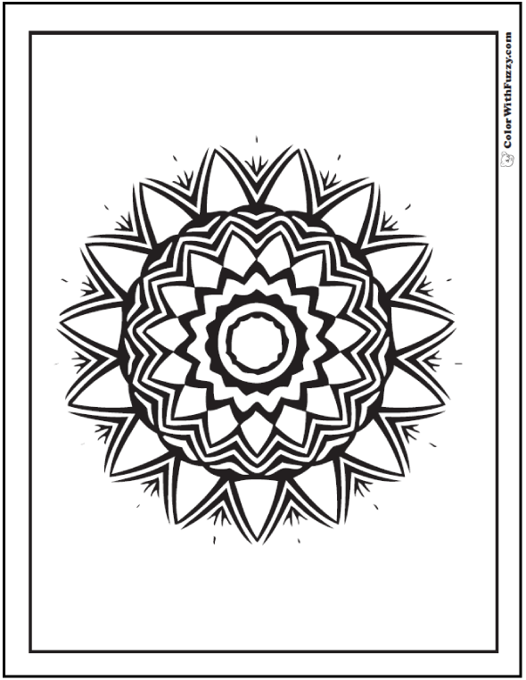 590x762 Geometric Coloring Pages To Print And Customize