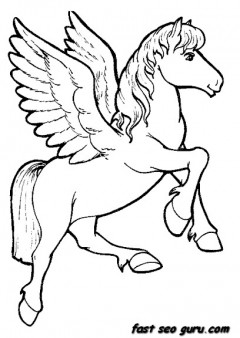 240x338 Printable Animals Unicorn Coloring Pages For Girls