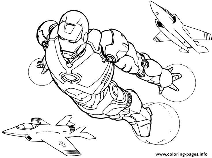 736x547 Iron Man Flying Coloring Pages Printable