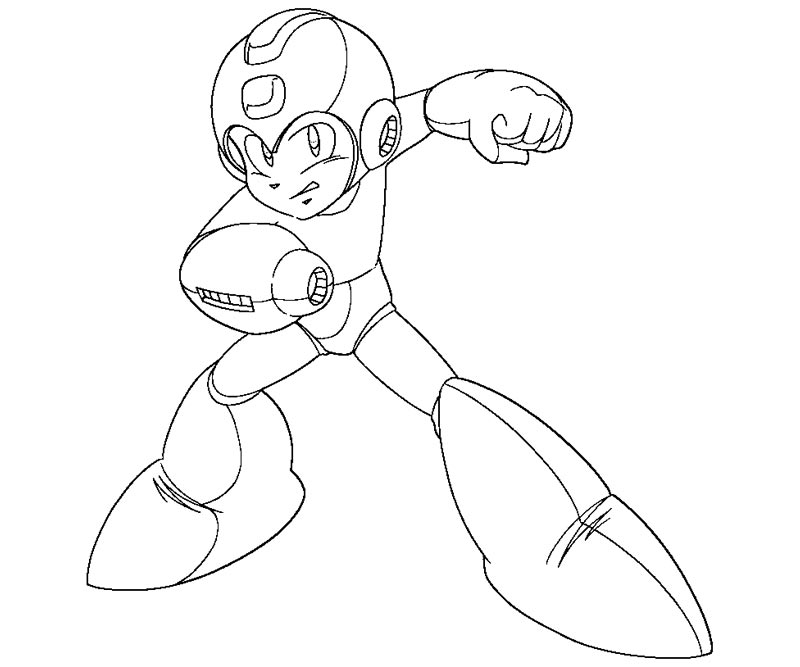 800x667 Mega Man Coloring Pages