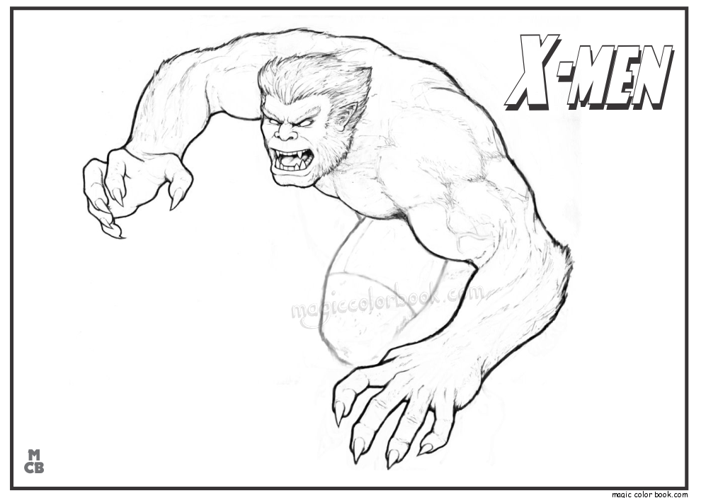 990x703 X Men Free Printable Coloring Pages