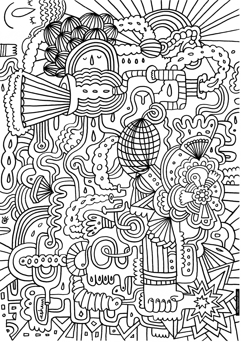 940x1329 Difficult Coloring Pages For Teenagers Printable