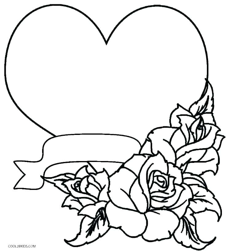 745x820 Coloring Pages Hearts Printable Coloring Pages Of Hearts And Roses