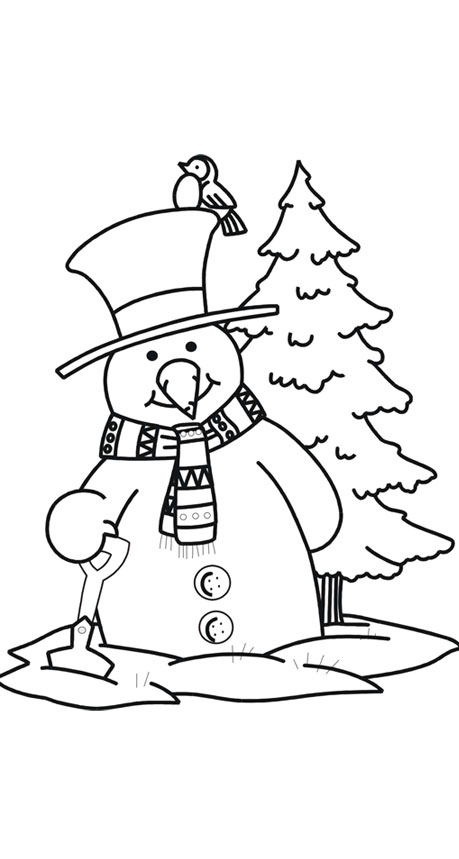 459x859 Cool Snowman Print Coloring Pages For Kids Free Printable Coloring