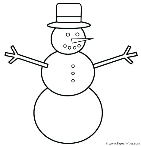 468x483 Easy Snow Man Coloring Pages Frosty The Snowman Printables Color