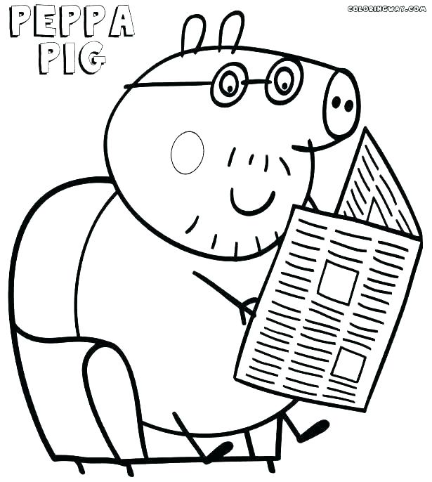 615x686 Peppa Pig Print Pig Colouring Pages To Print Pig Printable