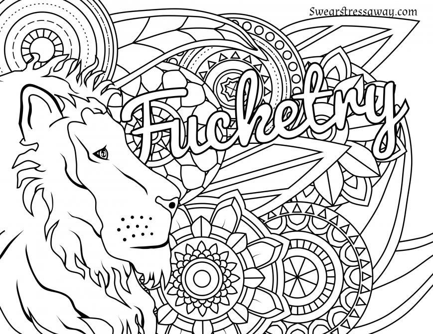 869x671 Swear Word Coloring Pages Picture Design Printable Free For Adults