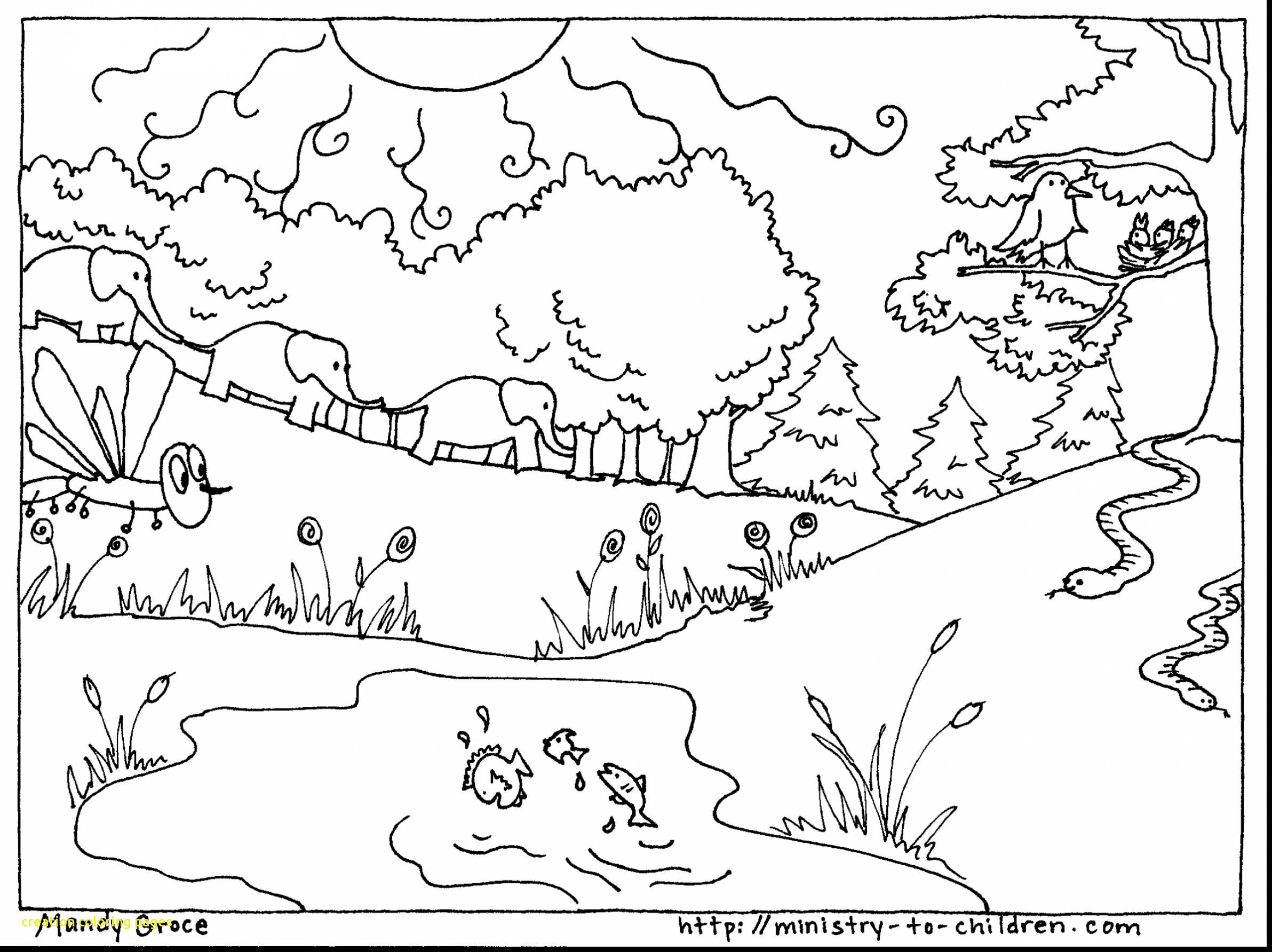2384x1786 Creation Coloring Pages With Days Creation Coloring Pages
