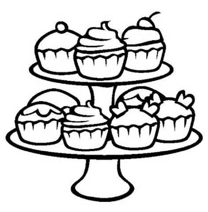 700x713 Cupcake Coloring Page Unique Free Printable Cupcake Coloring Pages