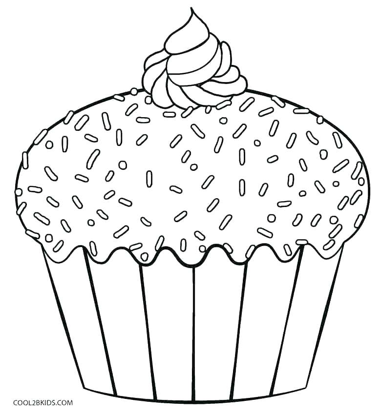 782x850 Coloring Page Of A Cupcake Cake Coloring Pages Cupcake Coloring