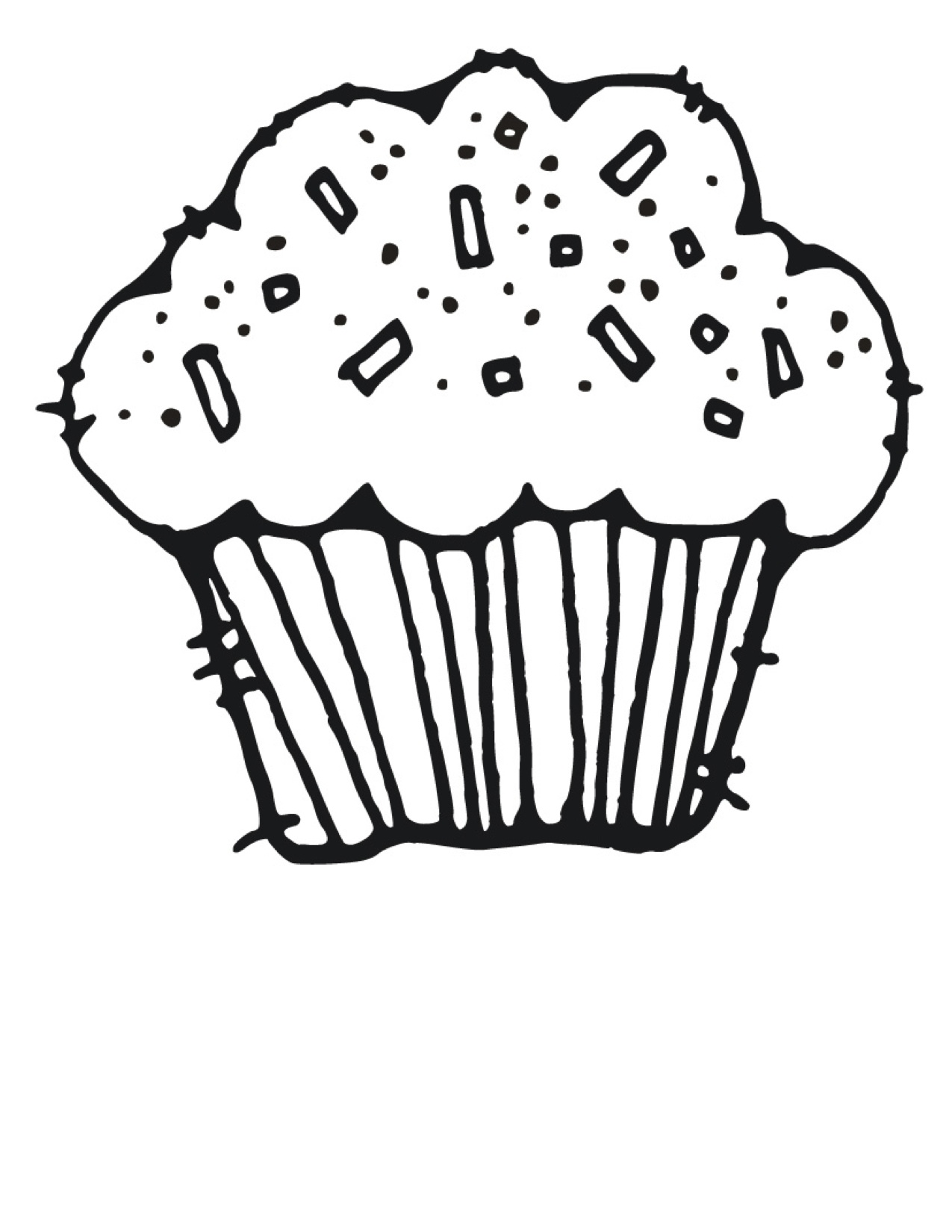 1275x1650 Free Printable Cupcake Coloring Pages For Kids