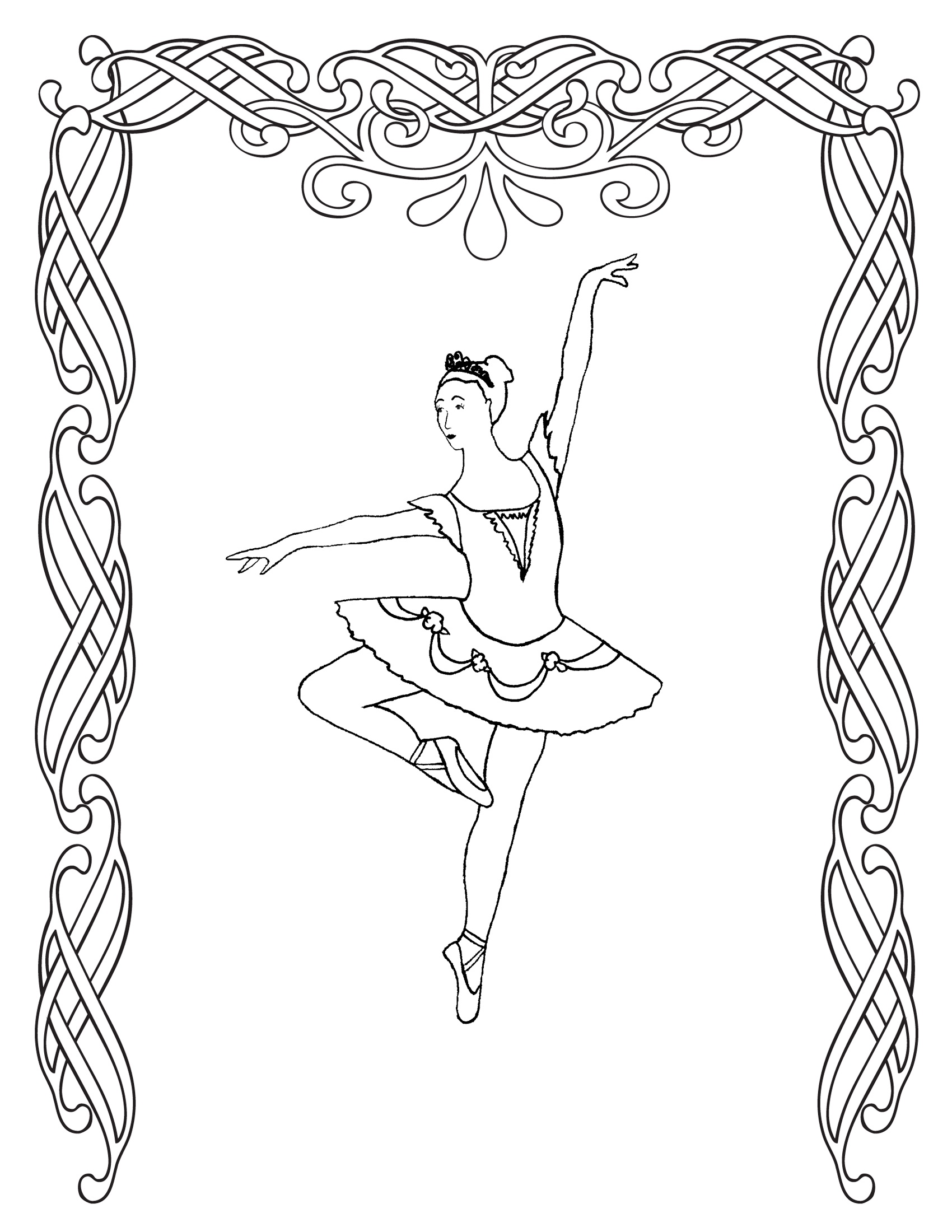 1700x2200 Free Printable Ballet Coloring Pages For Kids