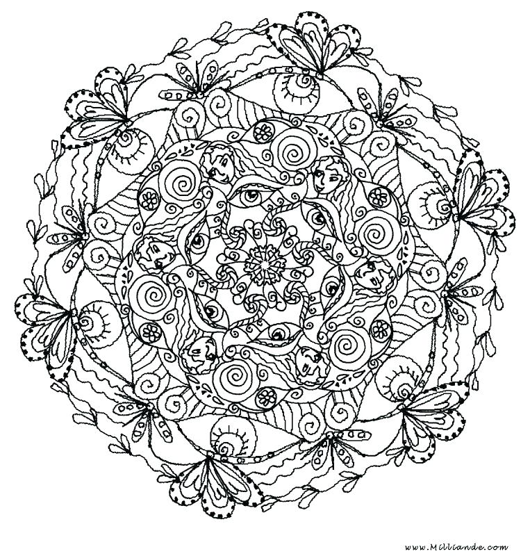 763x800 Detailed Mandala Coloring Pages