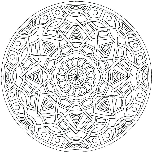 643x641 Intricate Coloring Pages Printable