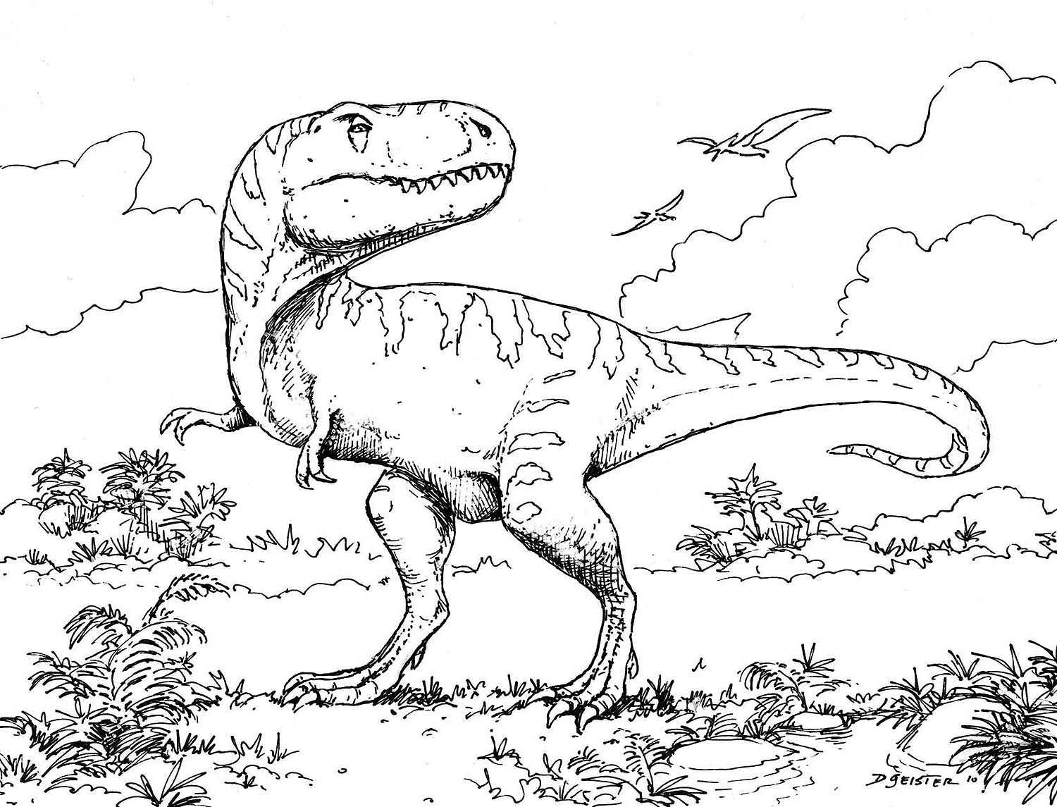 1500x1145 Printable Dinosaur Coloring Pages