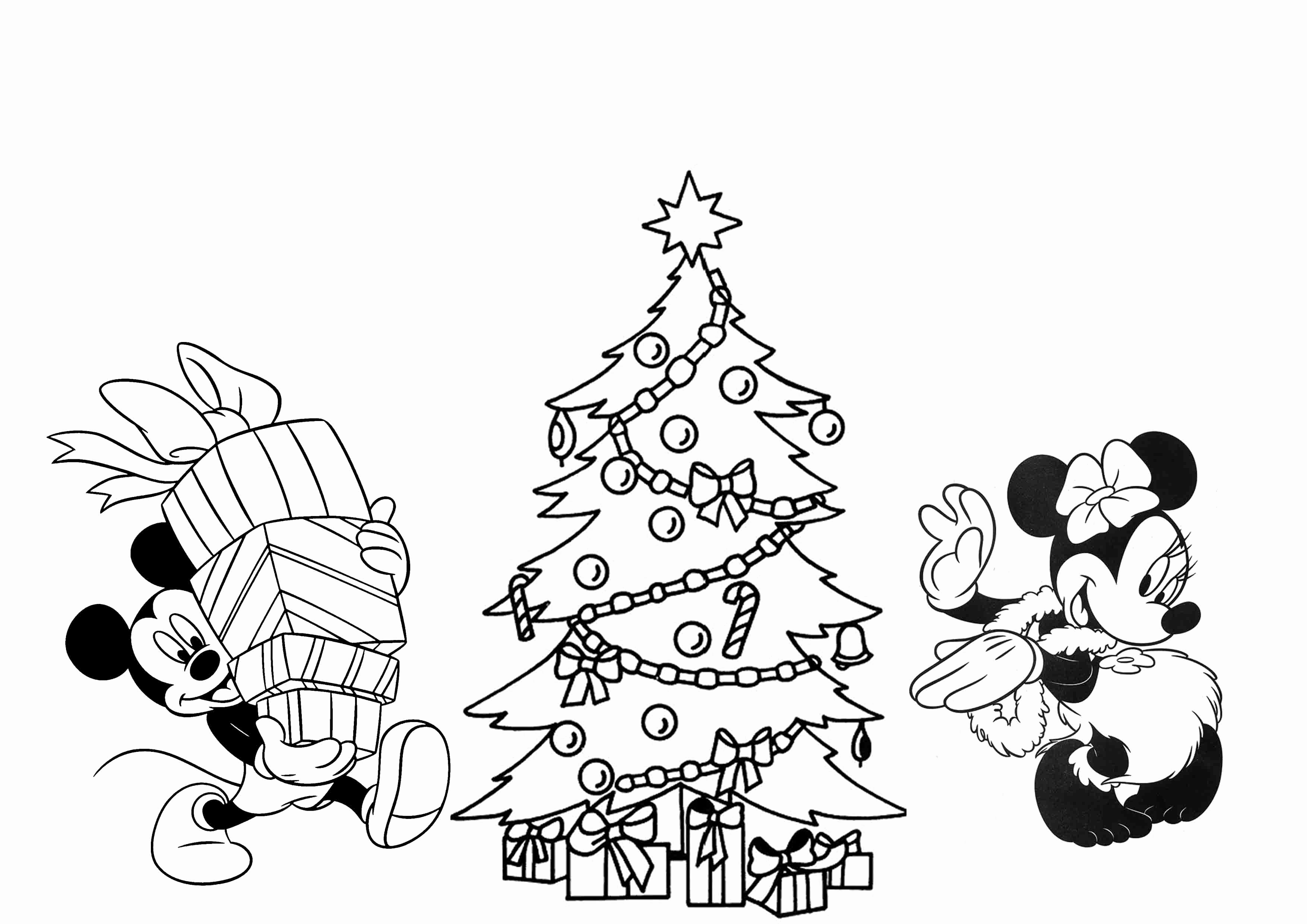 3508x2480 Free Christmas Tree Coloring Pages Beautiful Free Printable Disney