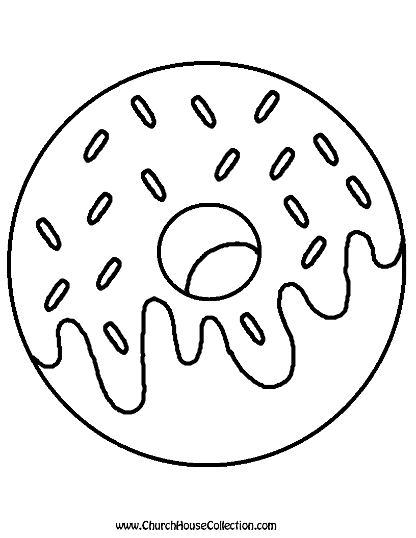 816x1056 Donut Coloring Pages