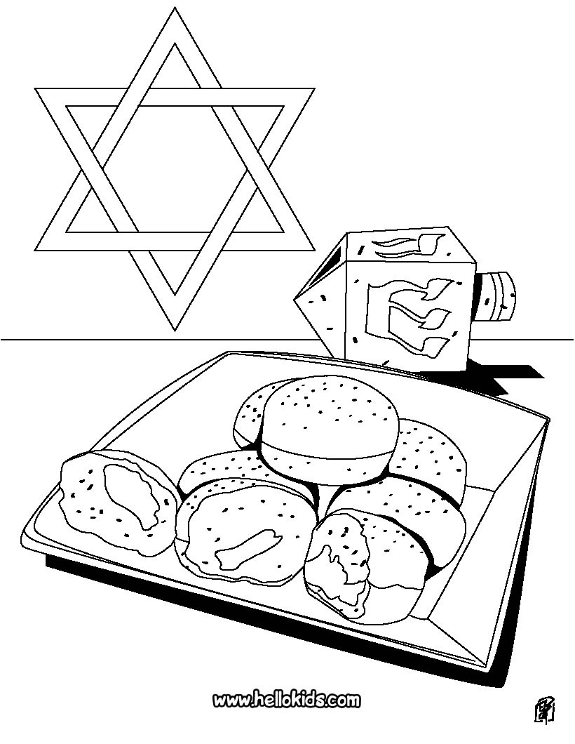 820x1060 Free Hanukkah Coloring Pages Printable