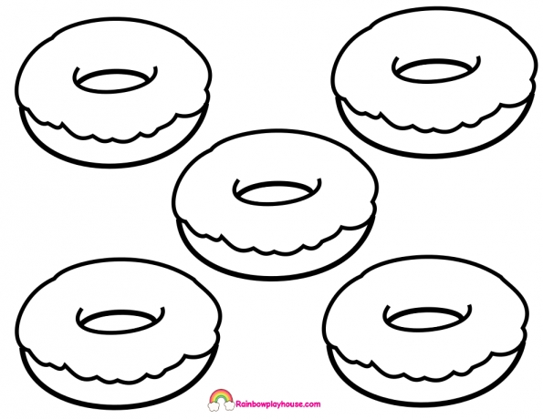 595x460 Printable Donut Coloring Pages