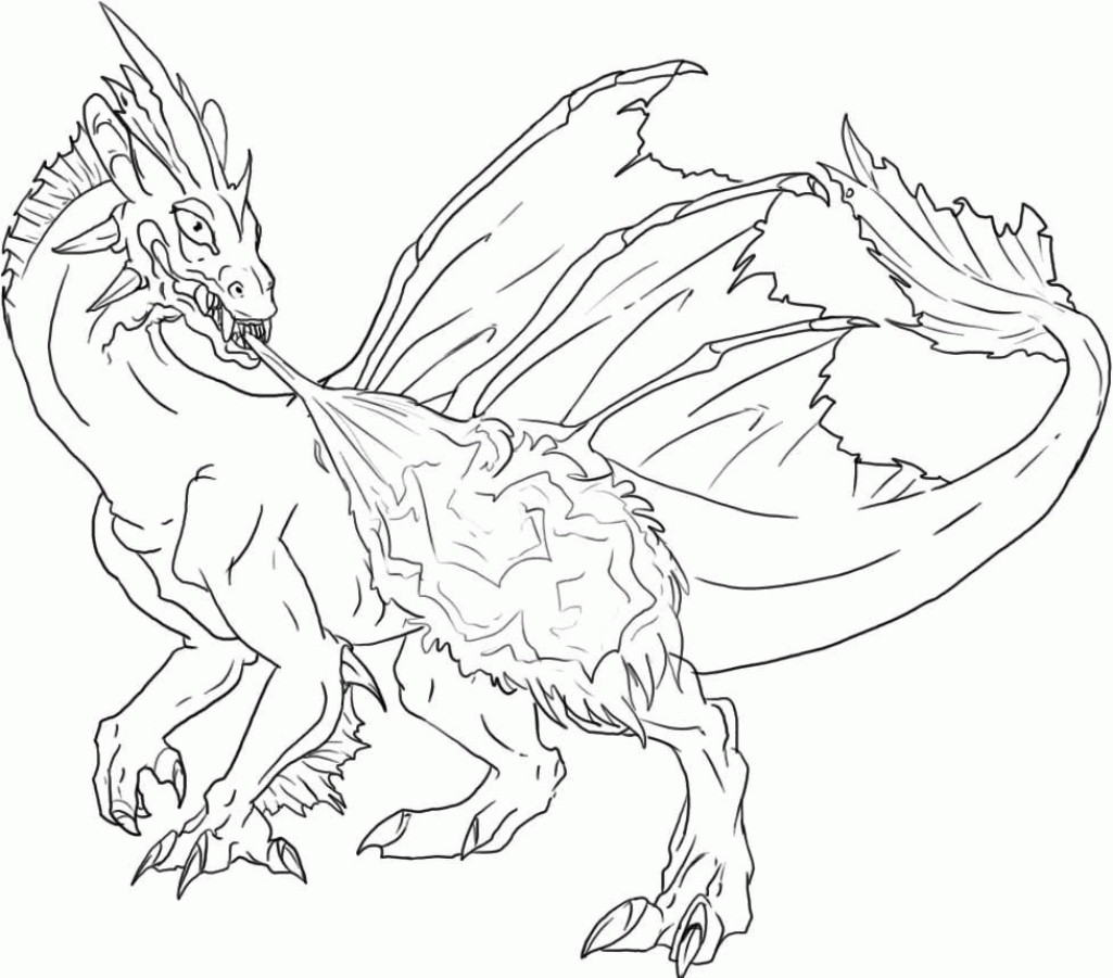 1025x901 Free Printable Dragon Coloring Pages For Kids To Print Fancy Acpra
