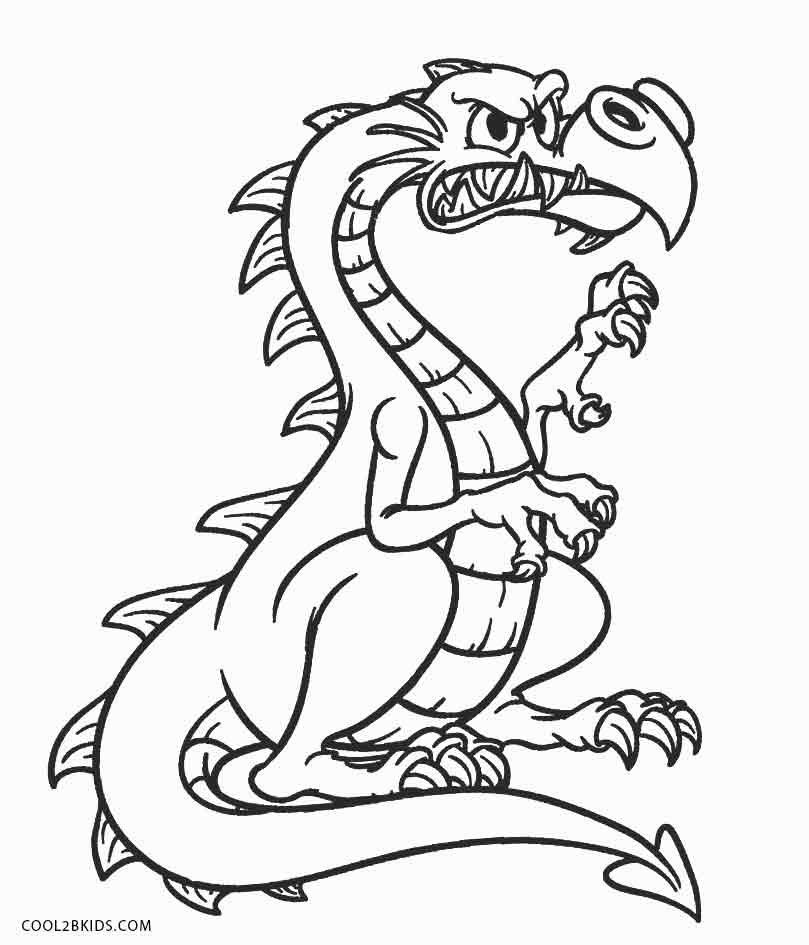 809x945 Printable Dragon Coloring Pages For Kids