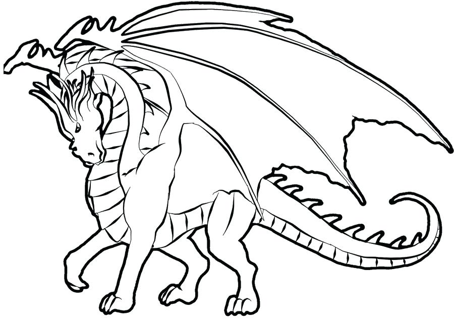 900x653 Cool Printable Dragon Coloring Pages Head Page For Adults Detailed