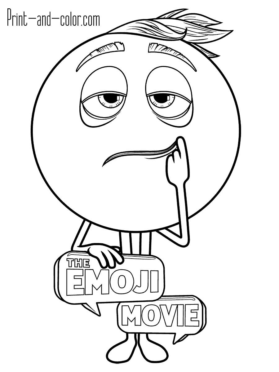 900x1200 Emoji Printable Coloring Pages