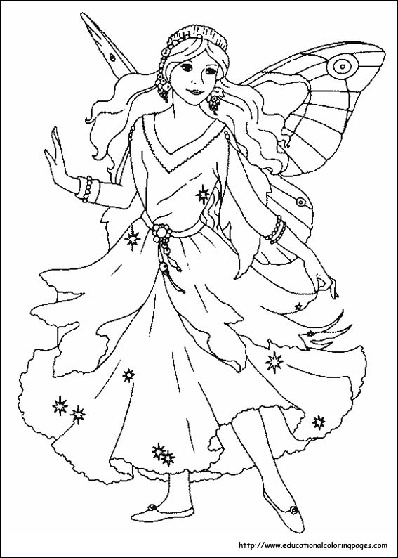 567x794 Fairies Coloring Pages Free For Kids