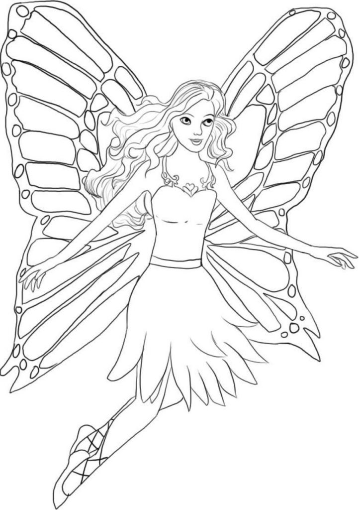 722x1024 Coloring Pages Fairy