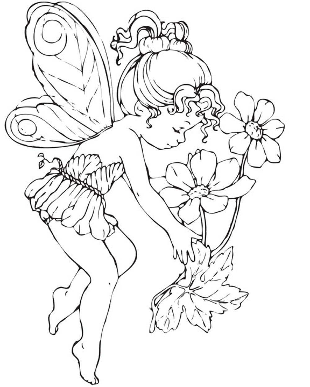 1000x1250 Fairy Coloring Pages For Adults To Adult Page