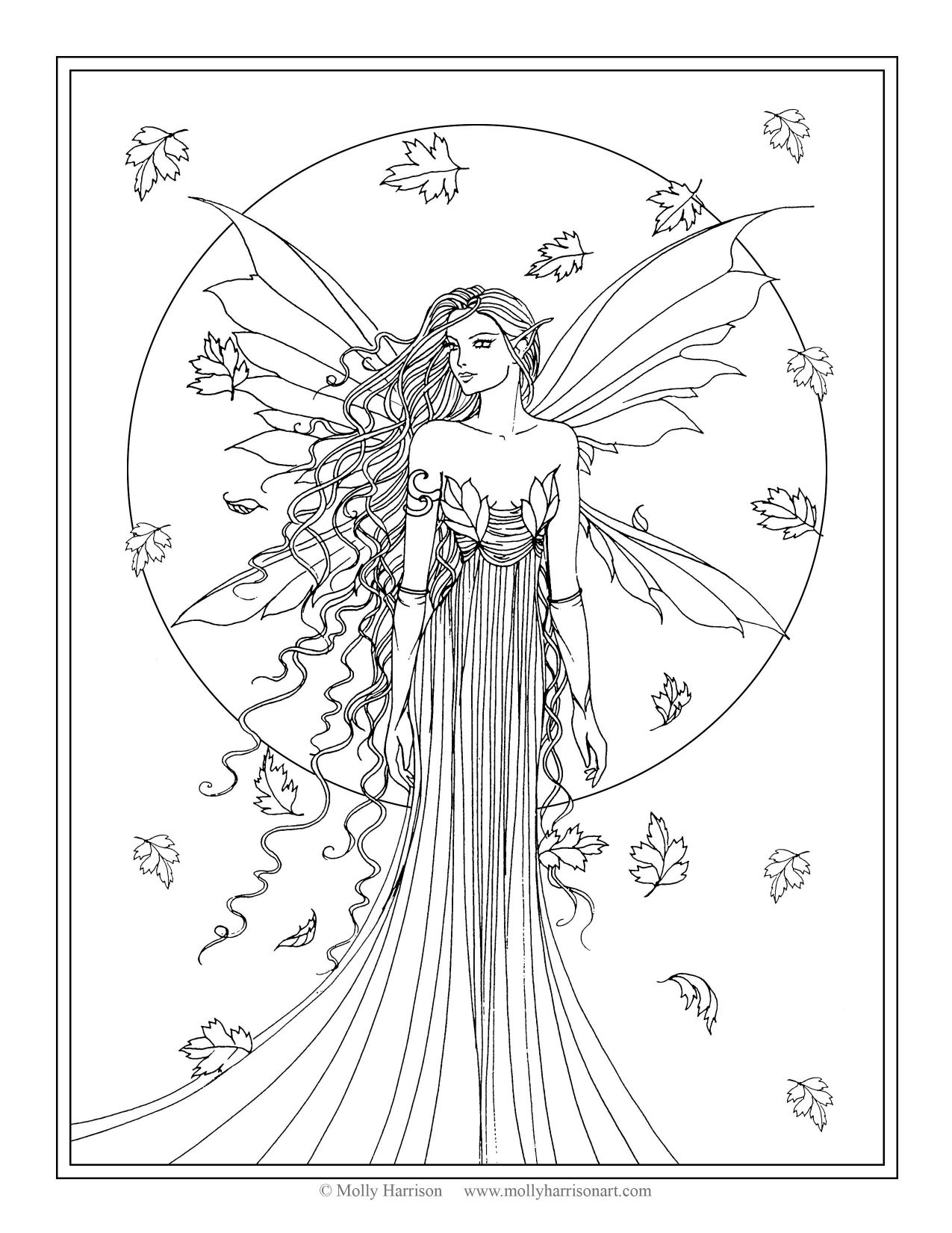 Printable Fairy Coloring Pages For Adults at GetDrawings | Free download