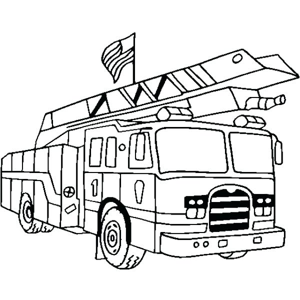 600x600 Fire Station Coloring Pages Pictures Printable Fire Truck Coloring